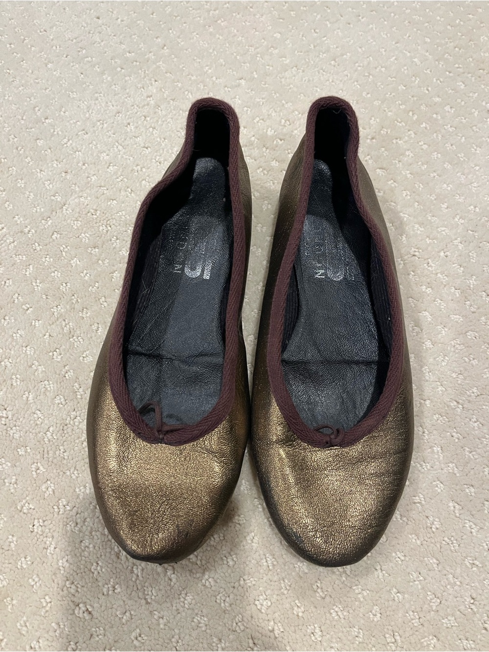 Gold Ballet Flats for Freed of London